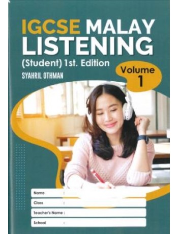 IGCSE MALAY LISTENING (STUDENT) EDISI 1-VOL.1 (ISBN: 9789671967614)