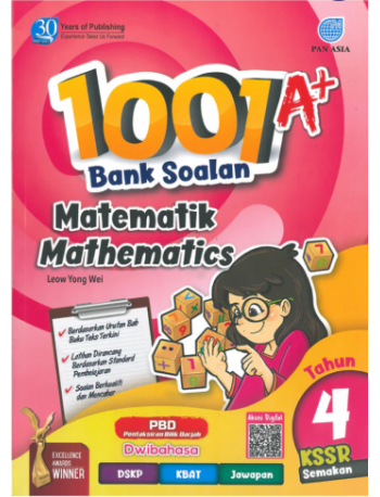 1001 BANK SOALAN MATEMATIK DWIBAHASA TAHUN 4 (ISBN: 9789674667054)