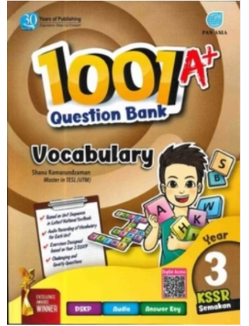 1001 A+ QUESTION BANK YEAR 3 - VOCABULARY (ISBN: 9789674667665)